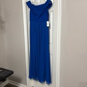 Royal blue chiffons dress